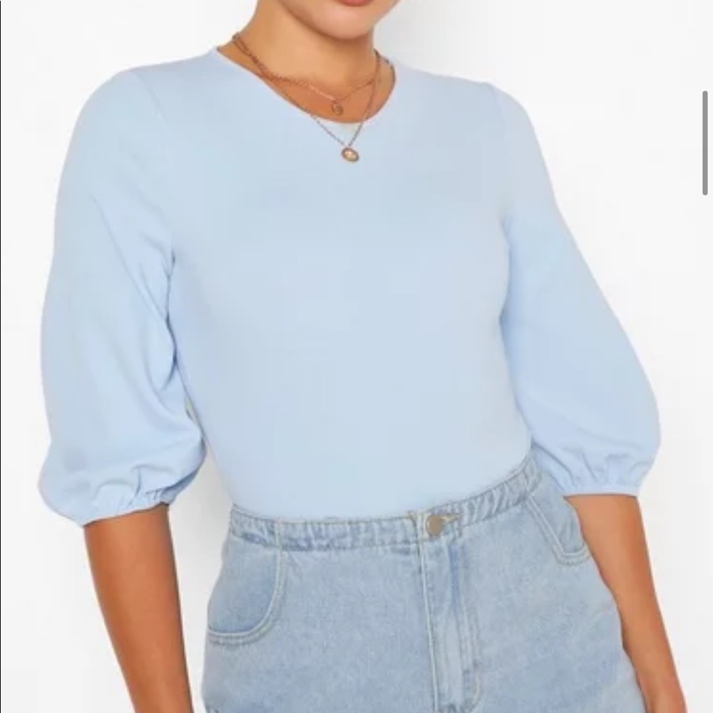 Boohoo Baby blue body suit